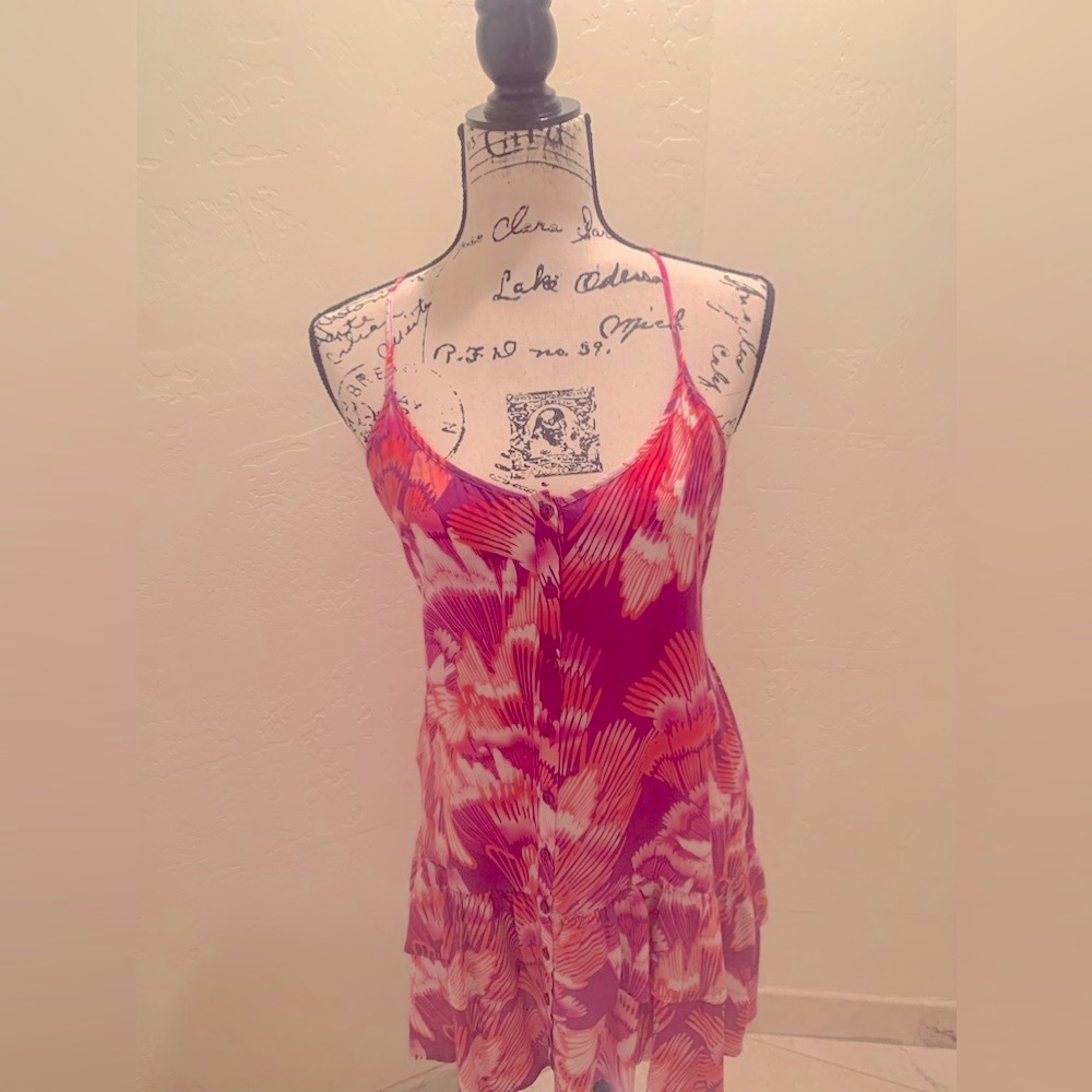 Free People Flowy Pink w Pockets Sun Dress (like new )